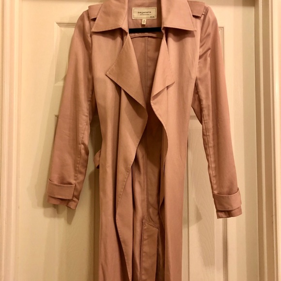 Bagatelle Heritage Soft Pink Lapel Coat Duster - Picture 2 of 4